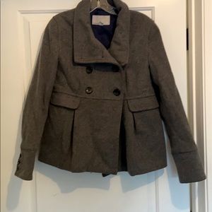 Old Navy short trench grey size med good cnd